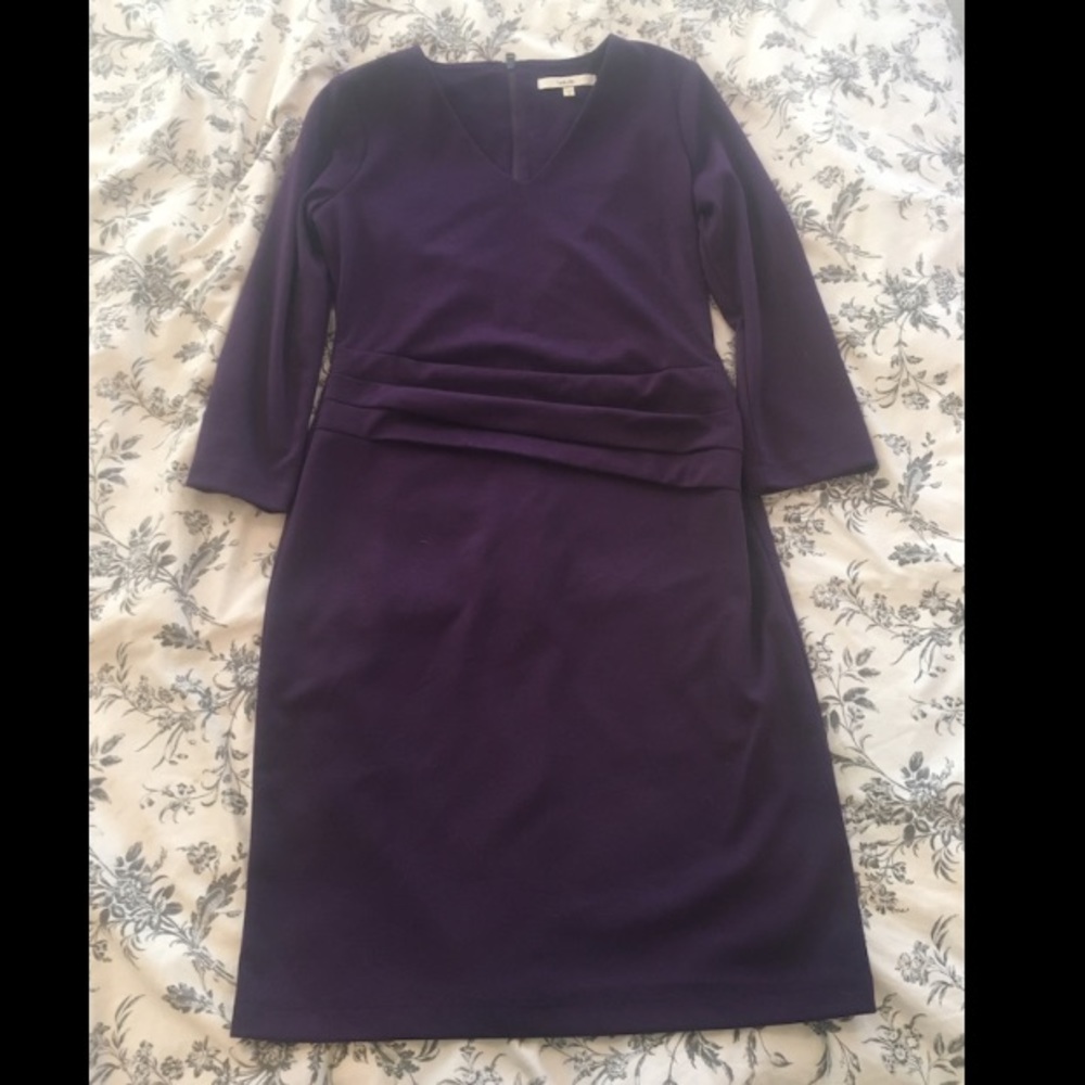 Lark & Ro purple mini dress.